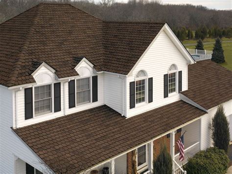 white house brown roof